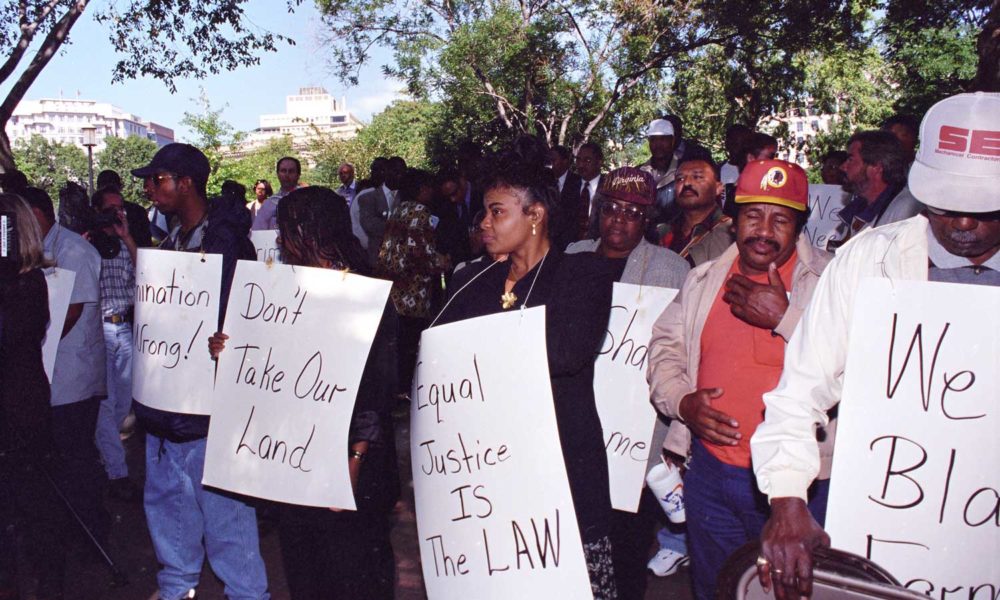 Black farmers protesting