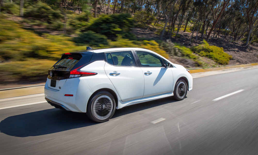 2023 white Nissan LEAF