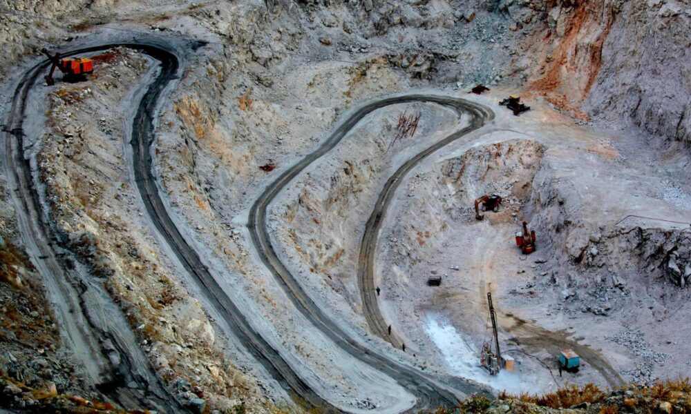 A rare earth mine in Xinjiang, China.