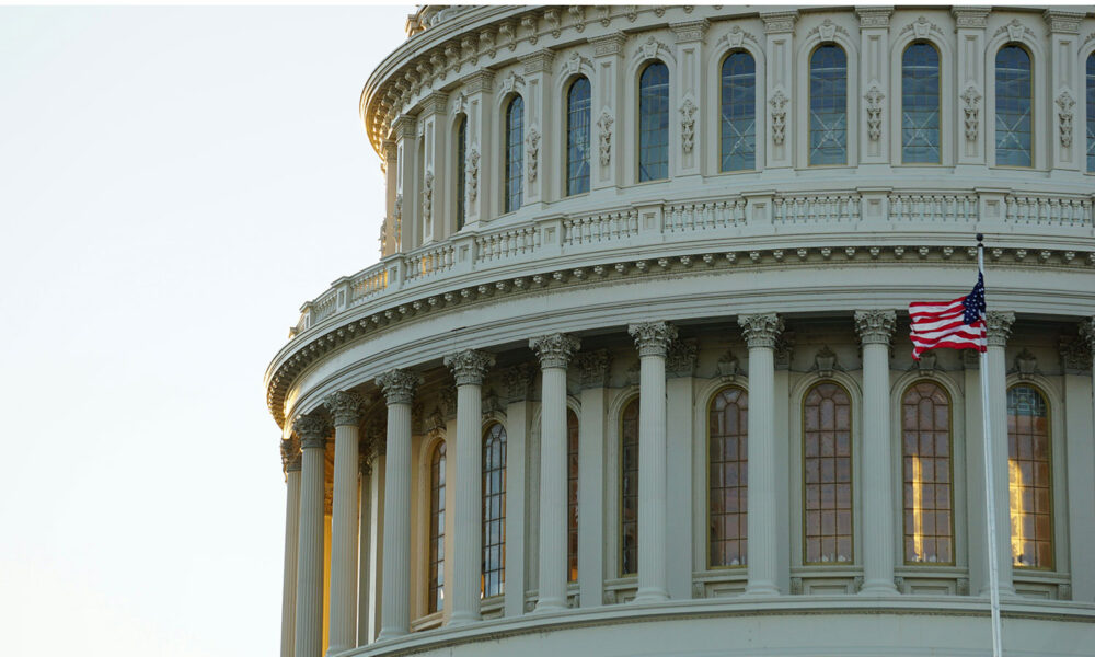 The dome of the United States Capitol Building in Washington, DC.