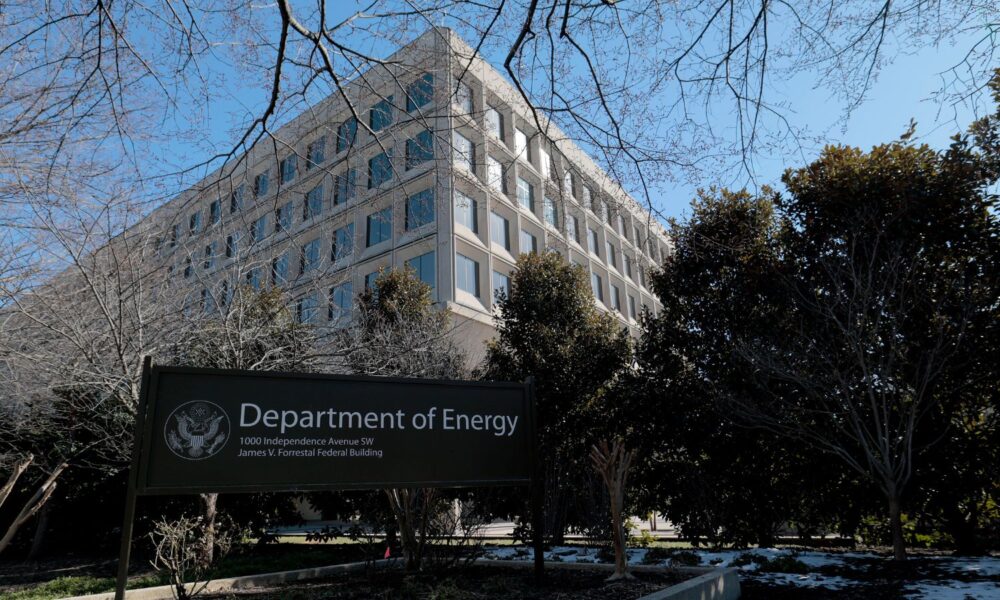 An exterior view of the US Department of Energy building in Washington, DC